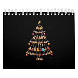 Calendario Navidades felices Árbol de Navidad con instrumento