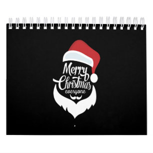 Calendario Navidades felices Santa Claus dice Feliz Navidad