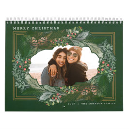 Calendario Navidades Gift Photo Forest Green