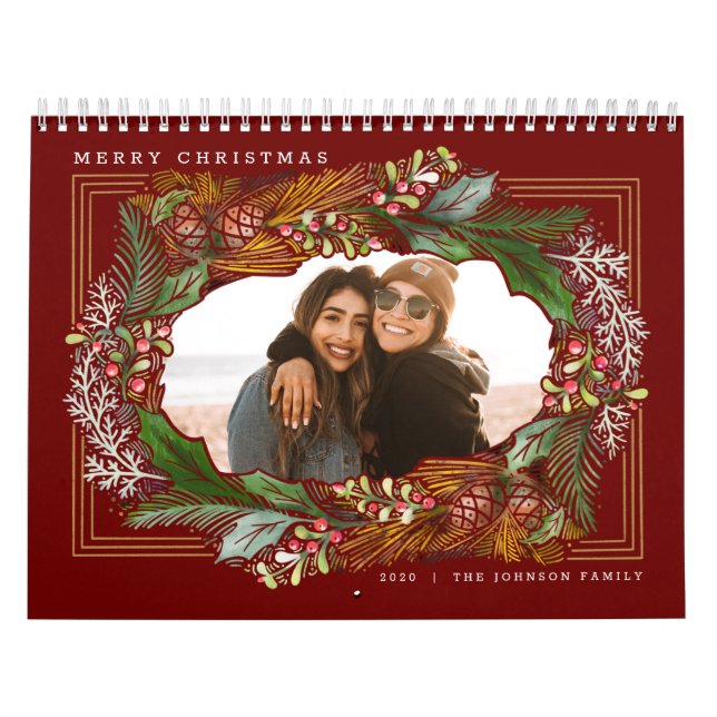 Calendario Navidades Gift Photo Red Green (Tapa)