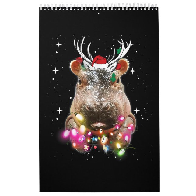 Calendario Navidades iluminan Hippo Fiona Hippopótamo Lover (Tapa)