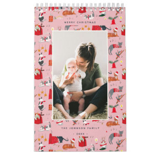 Calendario Navidades lindos rosados Gato Gatito Gatito Lover