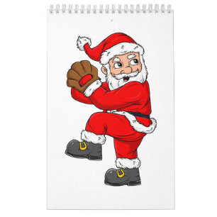 Calendario Navidades Santa Claus Chicas de beisbol Catcher Bo