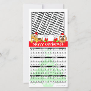 Calendario navideño 2011 Tarjeta fotográfica Doggi