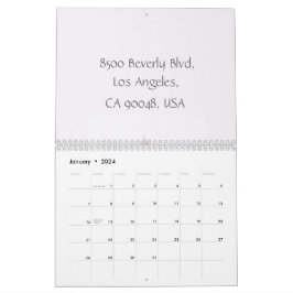 Calendario Negocio de acuarela de tarta