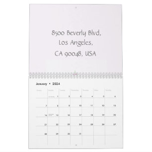 Calendario Negocio de acuarela de tarta