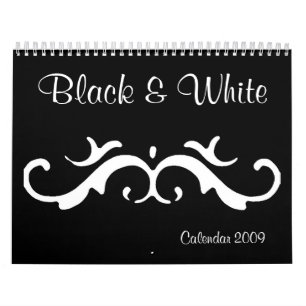 Calendario Negro y blanco 2009
