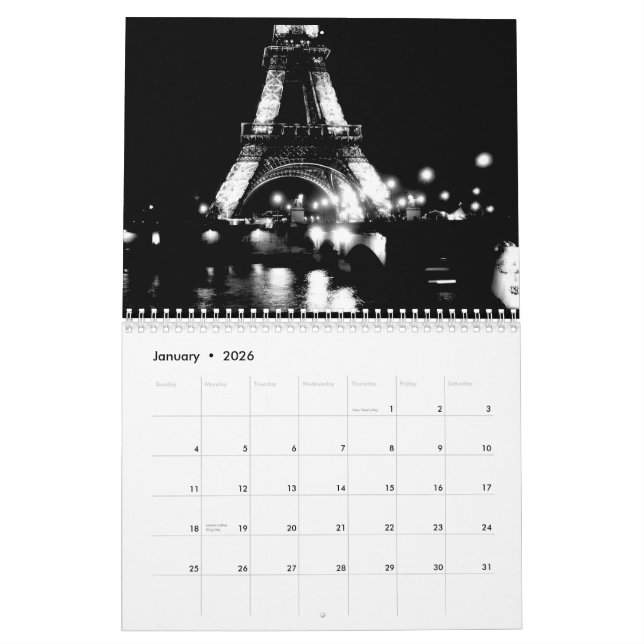 Calendario negro y del blanco 2012 (Jan 2026)