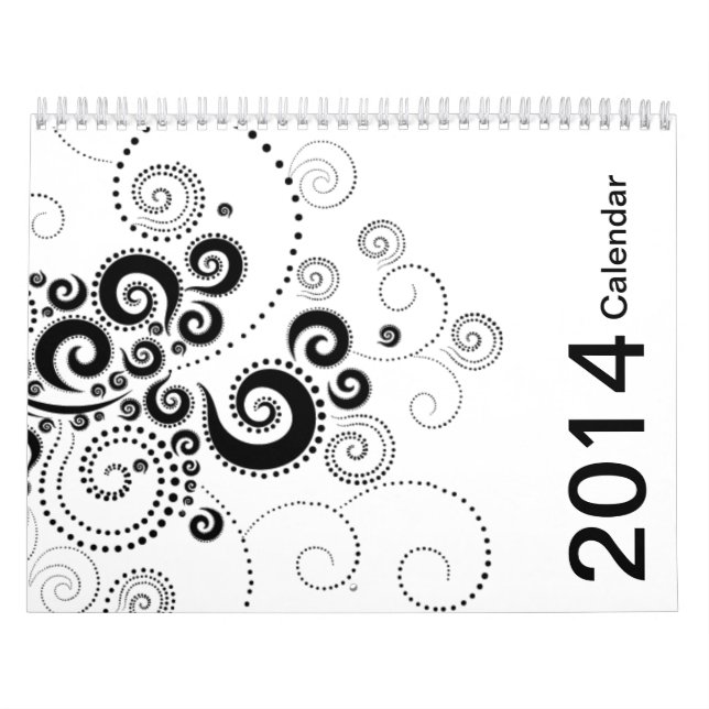 Calendario negro y del blanco 2014 (Tapa)