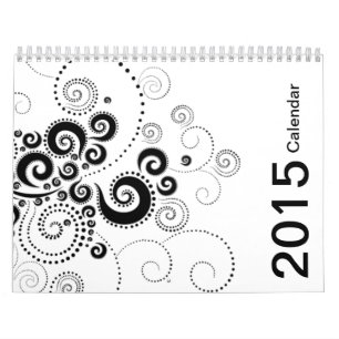 Calendario negro y del blanco 2015