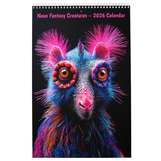Calendario Neon Fantasy Creatures – 2026 Calendar (Tapa)