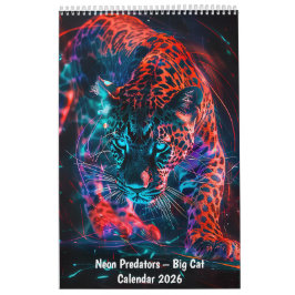 Calendario Neon Predators – Big Cat Calendar 2026
