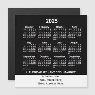 Calendario Neon White Business 2025 de Janz