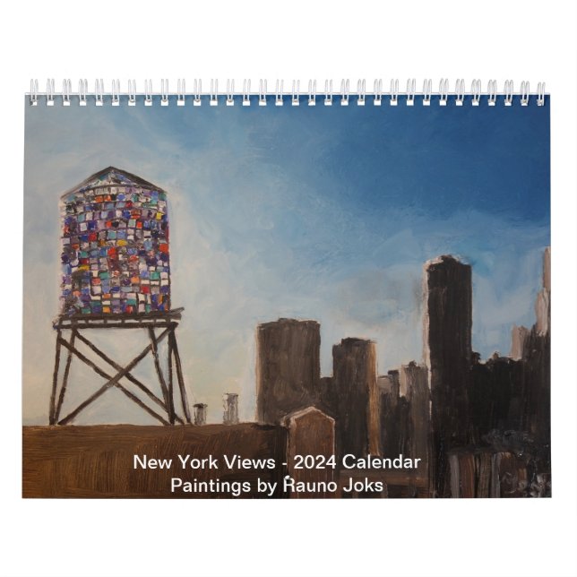 Calendario New York Views 2024, Pinturas de Rauno Joks (Tapa)
