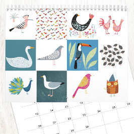Calendario Nic Squirrell Quirky Birds Calendar