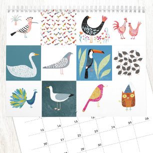 Calendario Nic Squirrell Quirky Birds Calendar