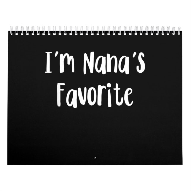 Calendario Nieto gracioso | Soy el favorito de Nana (Tapa)