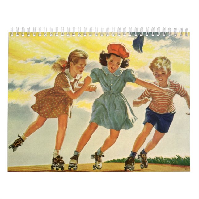 Calendario Niños con Ilustracion de época (Tapa)