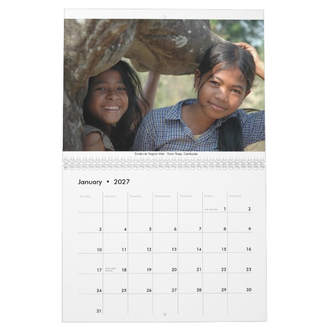 Calendario Niños del mundo (Jan 2027)