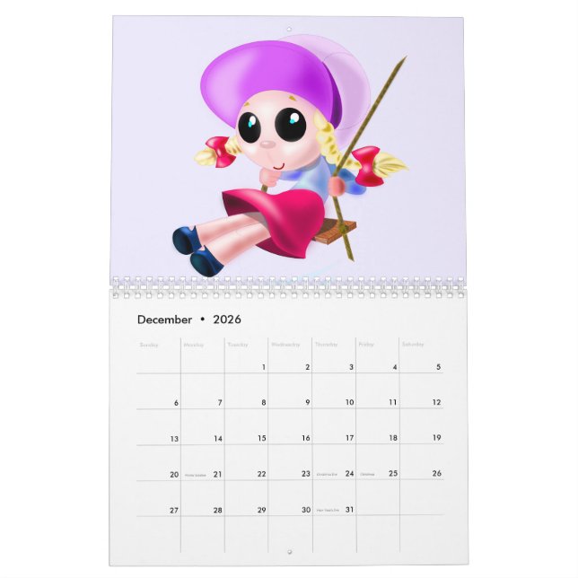 Calendario Niños felices (Dec 2026)