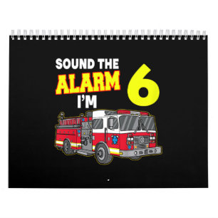 Calendario Niños Sonan Alarma Im 6 Niños Bomberos Camiones