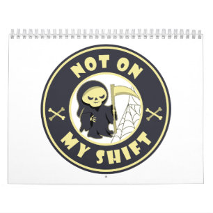 Calendario No en mi cita de Halloween de Grim Reaper