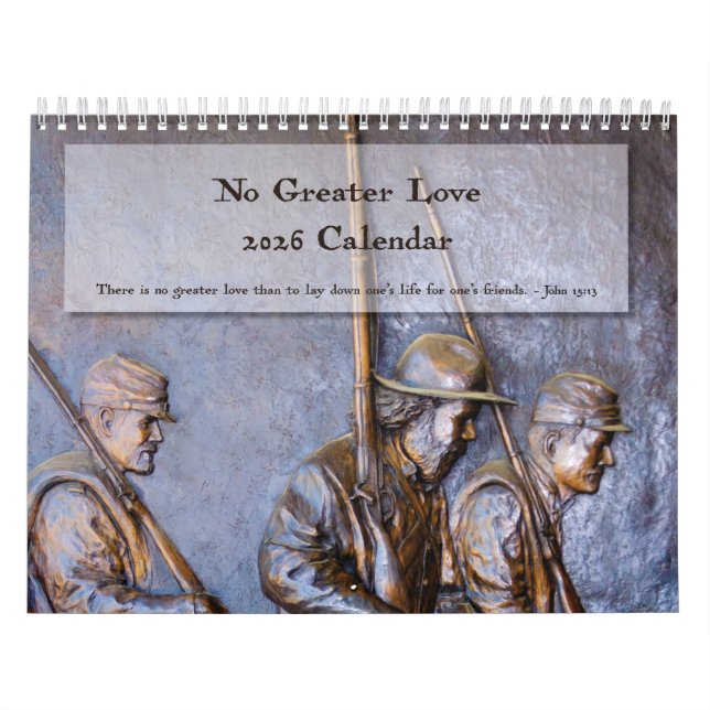 Calendario No Greater Love 2026 Calendar (Tapa)