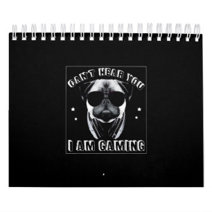 Calendario No puedo oírte estoy jugando a Pug Lover.