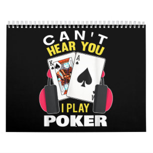 Calendario No puedo oírte jugar al póker del Holdem de Texas