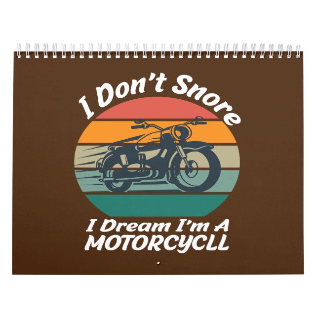 Calendario No ronco, sueño que soy una motocicleta (Tapa)