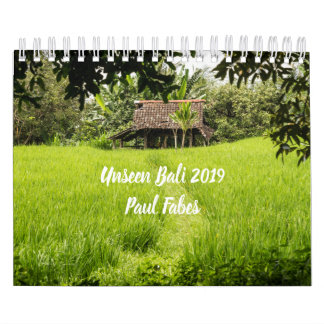 Calendario no visto 2019 de la foto de Bali