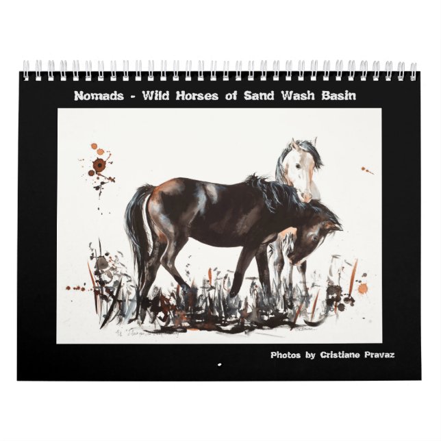 Calendario Nómadas - Caballos salvajes de la cuenca del lavad (Tapa)
