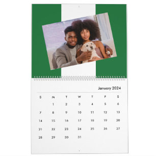 Calendario Nombramiento de bandera nigeriana insertar foto fa