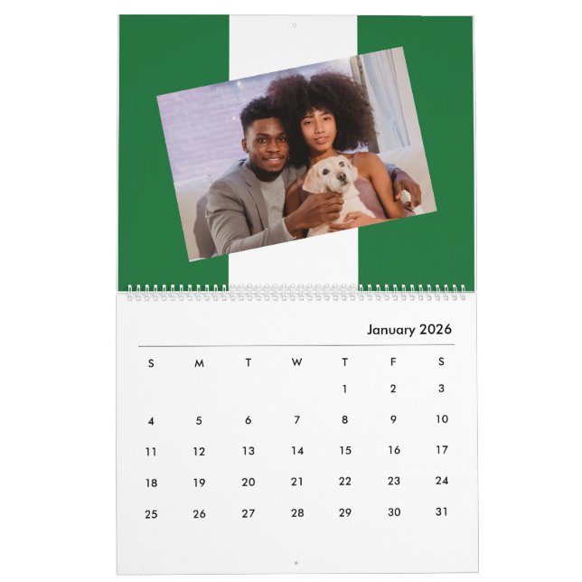 Calendario Nombramiento de bandera nigeriana insertar foto fa (Jan 2026)