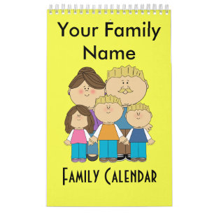 Calendario Nombre de familia del personalizado