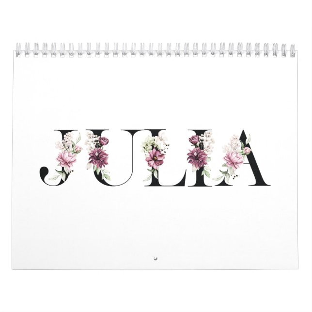 Calendario Nombre Julia (Tapa)
