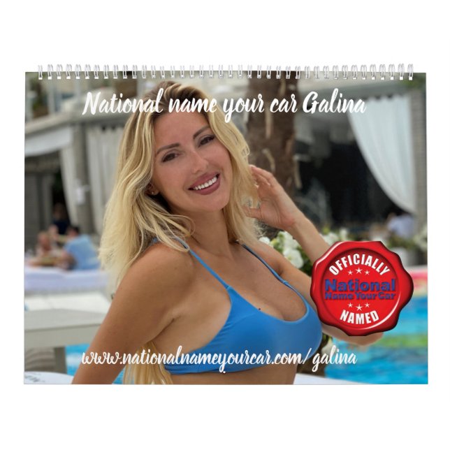 Calendario Nombre nacional de su automóvil Galina (Tapa)