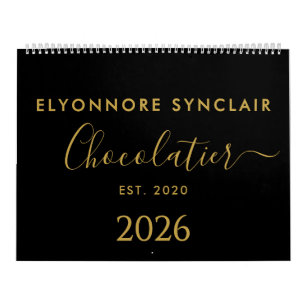 Calendario Nombre Personalizado Fecha Est Chocolatería Negoci