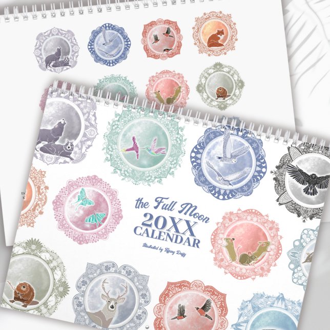 Calendario Nombres de lunas completos Cualquier año Arte ilus (Subido por el creador)