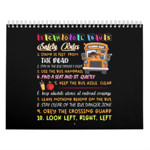 Calendario normas de seguridad de los autobuses escolares