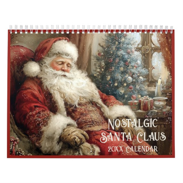 Calendario Nostalgic Santa Claus Christmas All Year (Tapa)