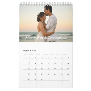 Calendario Novia Minimalista Moderna Foto de futura esposa 