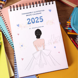 Calendario Novias, ilustracion de moda, boda