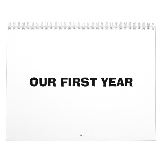 Calendario Nuestro primer año (Tapa)