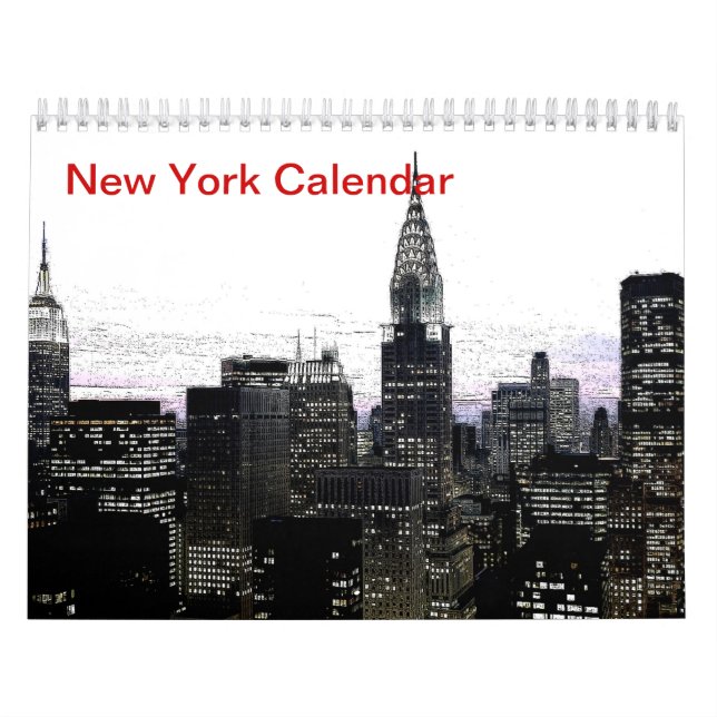Calendario Nueva York en blanco y negro (Tapa)