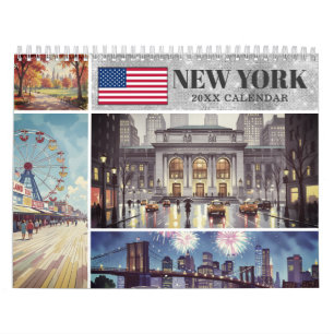 Calendario Nueva York moderna EE. UU.