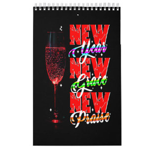 Calendario Nuevo elogio de Grace de Año Nuevo