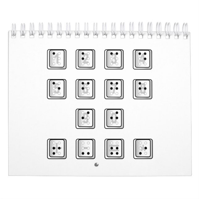 Calendario Números clave de equipo Braille (Tapa)