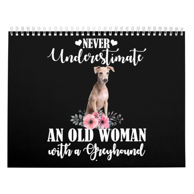 Calendario Nunca Subestimes A Una Vieja Con Greyhound (Tapa)