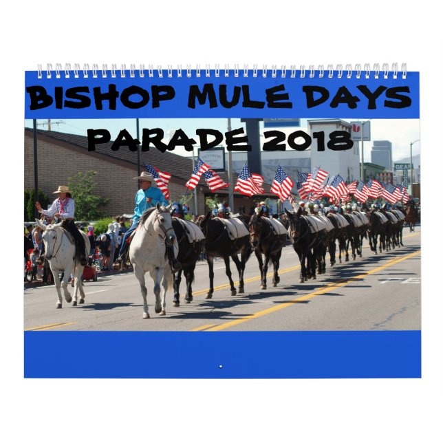 Calendario Obispo Mule Days Parade de 2018 (Tapa)